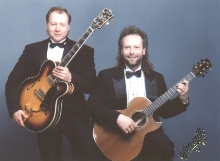 Photo of the two jazz/variety guitarists Scott & Gene